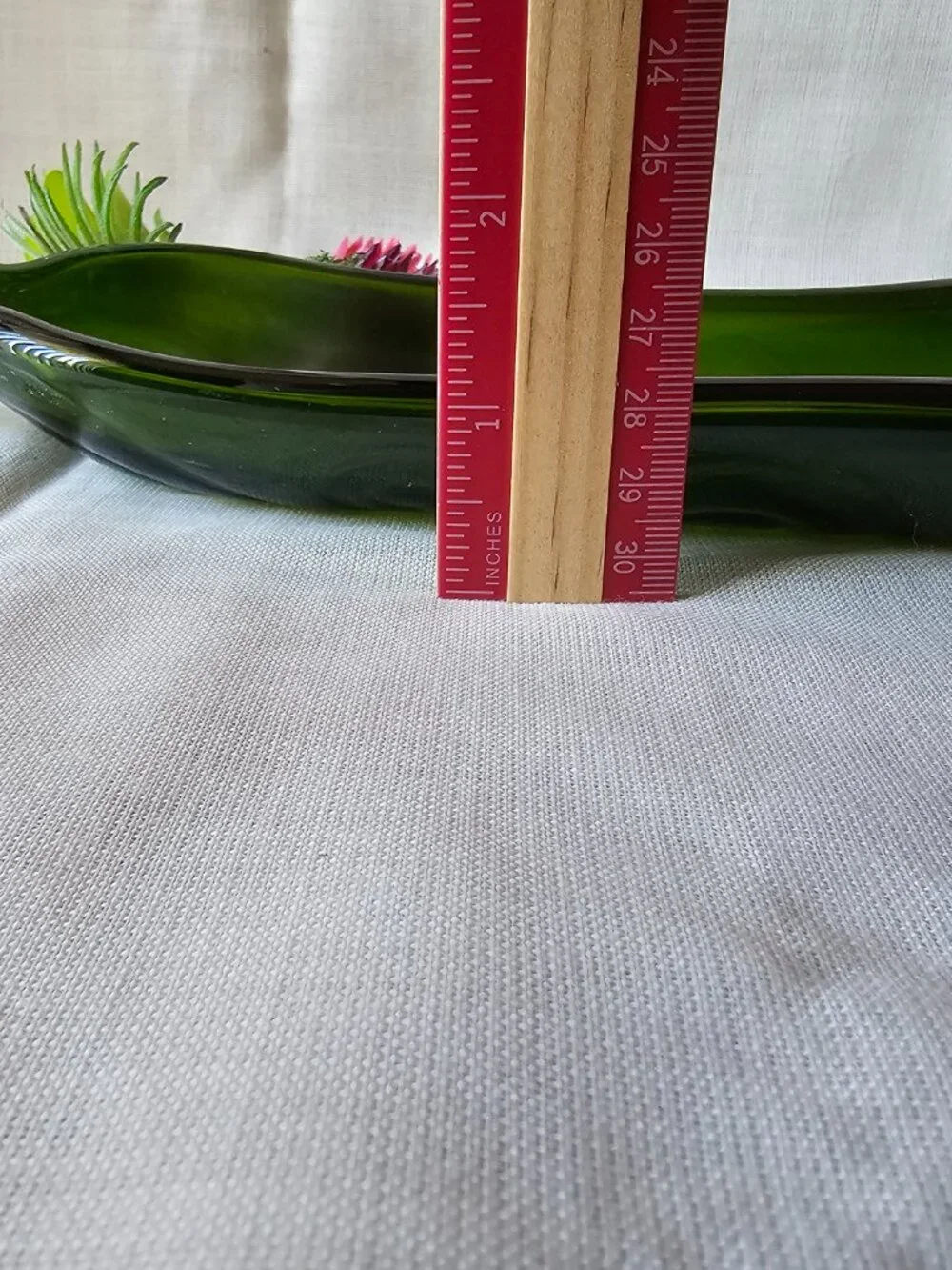 Handcrafted Flattened Wine Green Bottle/Cheese / Olive Tray / Server / Decor